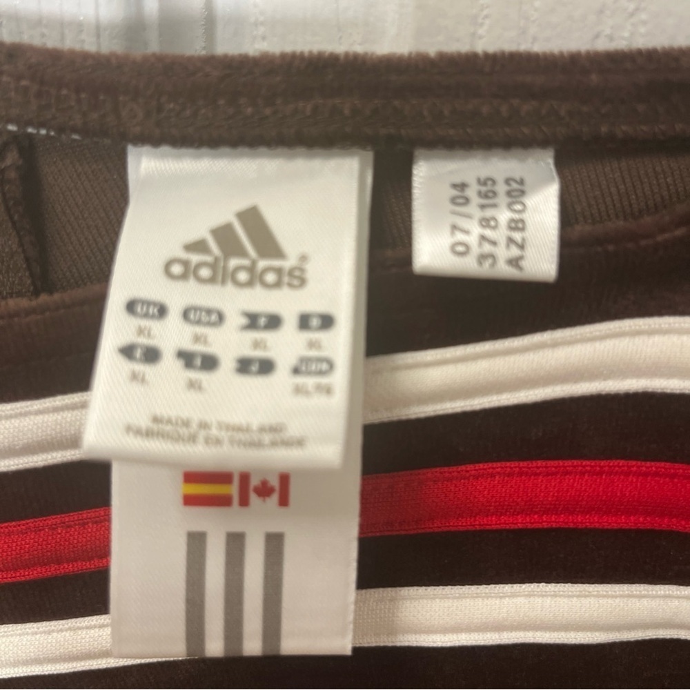 Adidas Vintage Rare 2004 Brown Track Pants with Stripes size XL - Picture 4 of 12